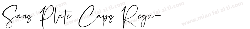 Sans Plate Caps Regu字体转换